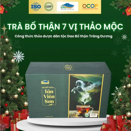 Trà Bổ thận thanh nhiệt Tản Viên Sơn hộp 60 Gói giúp bổ thận tráng dương, tăng cường sinh lực