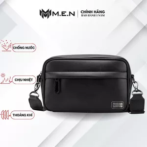 Túi đeo chéo Da nam Thanh lịch đen ngầu kiểu ngang 2 mặt MENR7 {DA XỊN}
