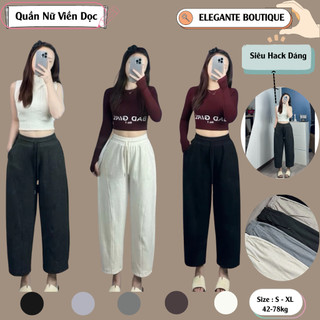 Quần Baggy Thụng ELEGANTE BOUTIQUE Chất Liệu Len Lông Thỏ, Siêu Tôn Dáng Tôn Da Cực Tốt (dài 88cm-95cm)