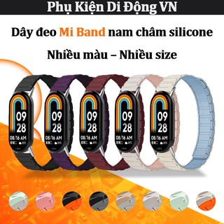 Dây đeo Xiaomi Mi Band Silicone đa sắc màu chống đứt khóa nam châm mạnh cho Mi Band 3/4/5/6/7/8/9/10