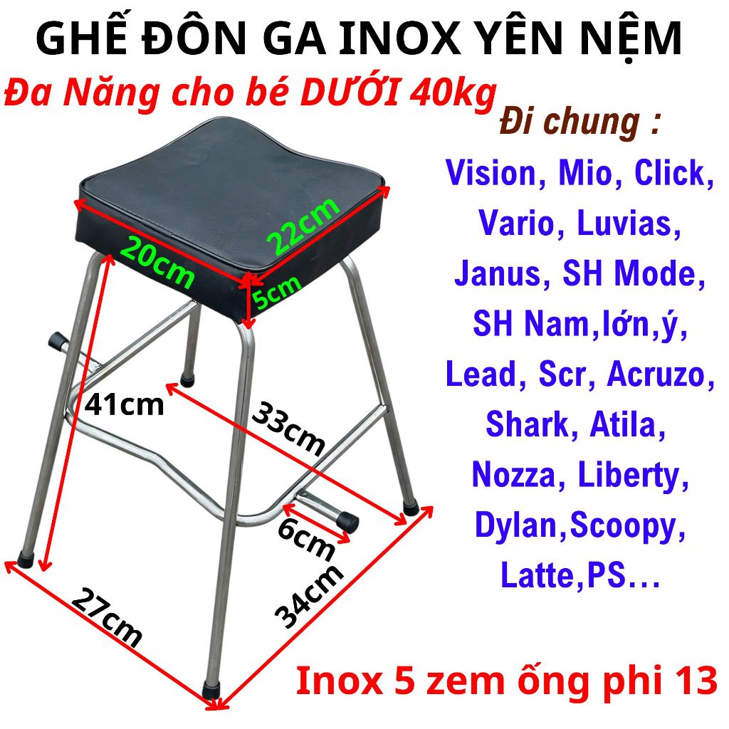 [ ĐÔN GA ] ĐÔN NGỒI INOX NỆM ĐEN CHO BÉ – NHỎ GỌN, DỄ THÁO LẮP, SIÊU TIỆN