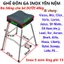 GHẾ ĐÔN GA INOX YÊN NỆM ĐEN AN TOÀN ĐI XE MÁY CHO BÉ