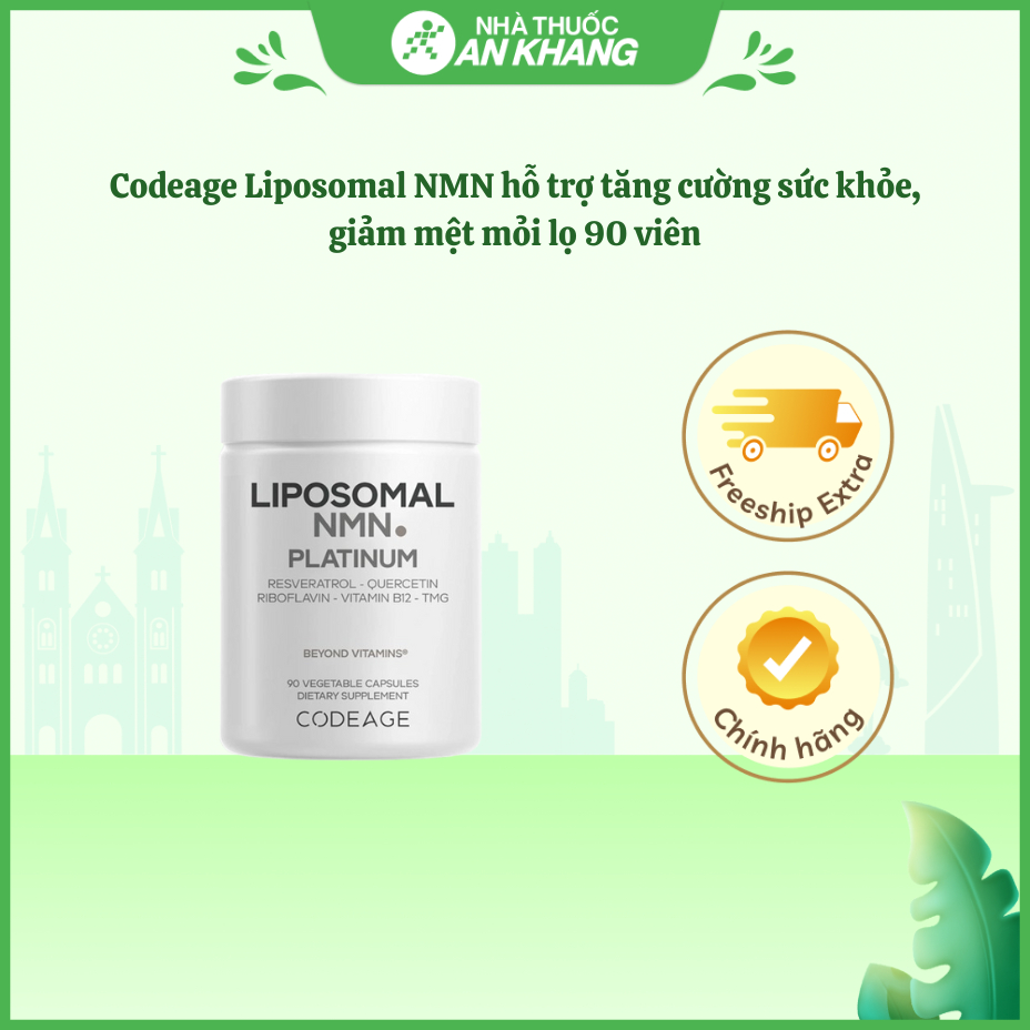 Codeage Liposomal NMN hỗ trợ tăng cường sức khỏe, giảm mệt mỏi lọ 90 viên