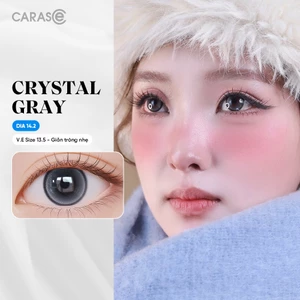 Kính áp tròng khoá ẩm 8H 1 Ngày Màu Xám Pha Lê CARASE, Lens cận CRYSTAL GRAY