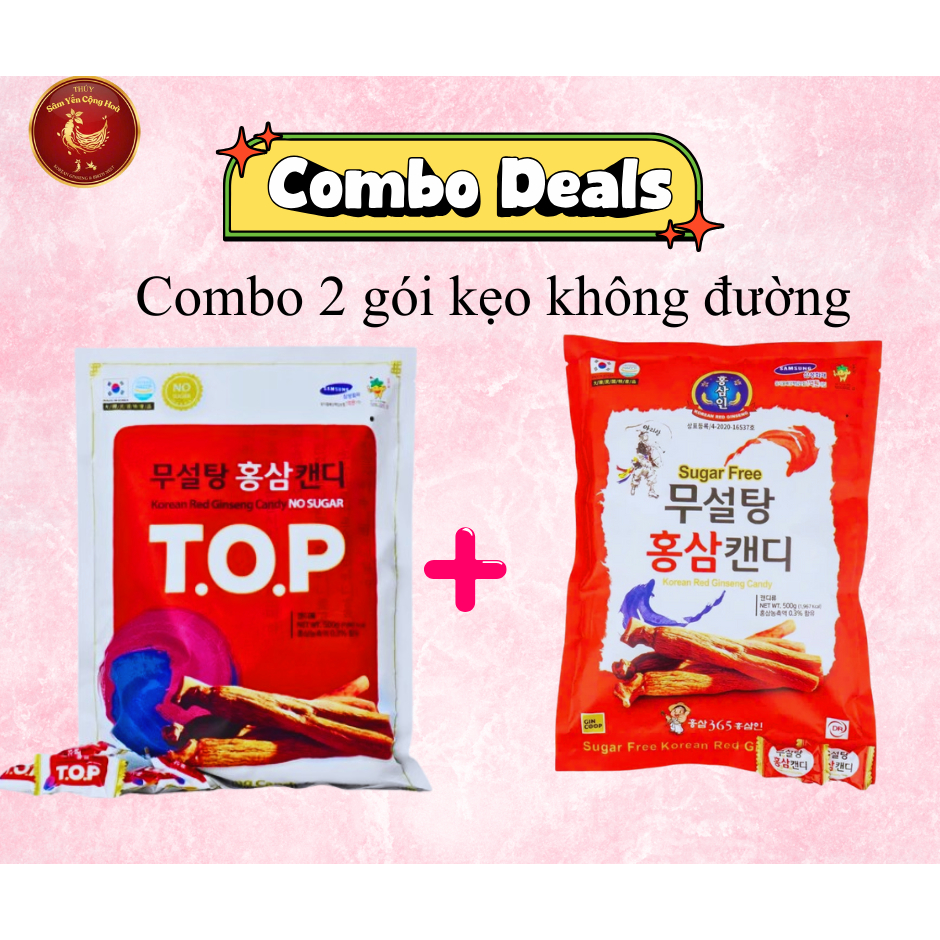 Combo 2 Gói Kẹo Hồng Sâm Hàn Quốc Cao Cấp