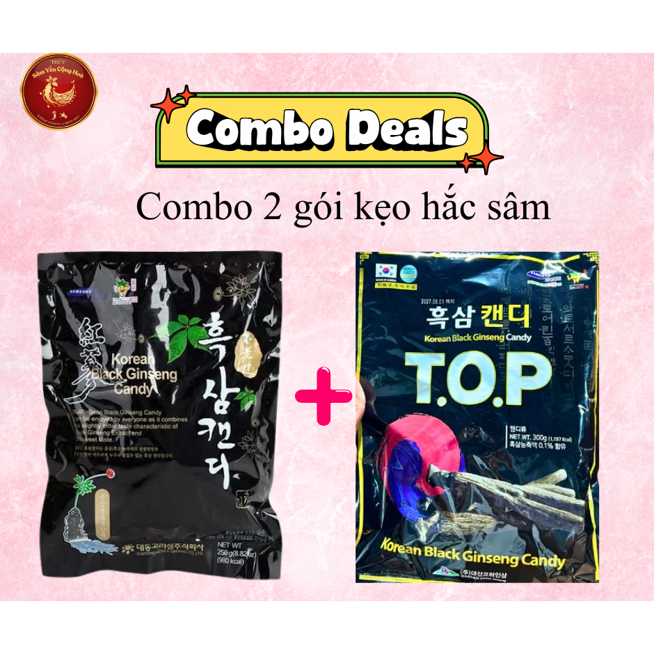 Combo 2 Gói Kẹo Hồng Sâm Hàn Quốc Cao Cấp