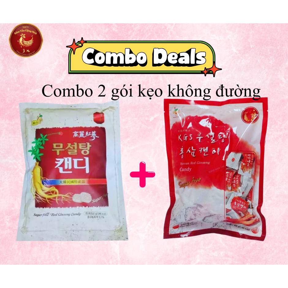 Combo 2 Gói Kẹo Hồng Sâm Hàn Quốc Cao Cấp