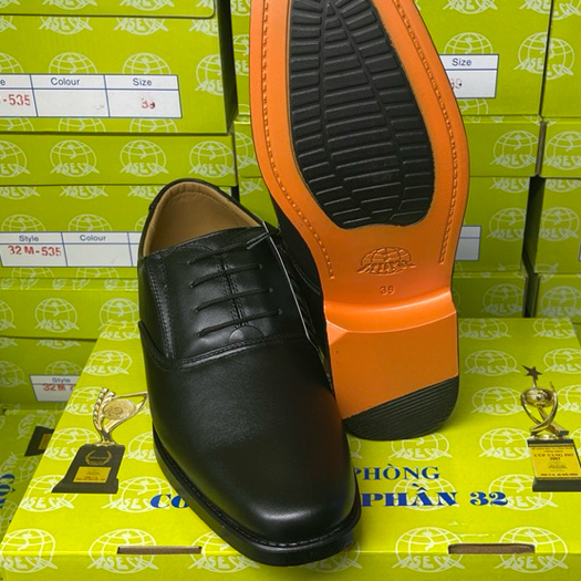 Giày Da Nam Oxford ASECO 535, Da Bò Nappa Cao Cấp, Lót Da Tự Nhiên Êm Mềm, Đế Nhẹ Bền