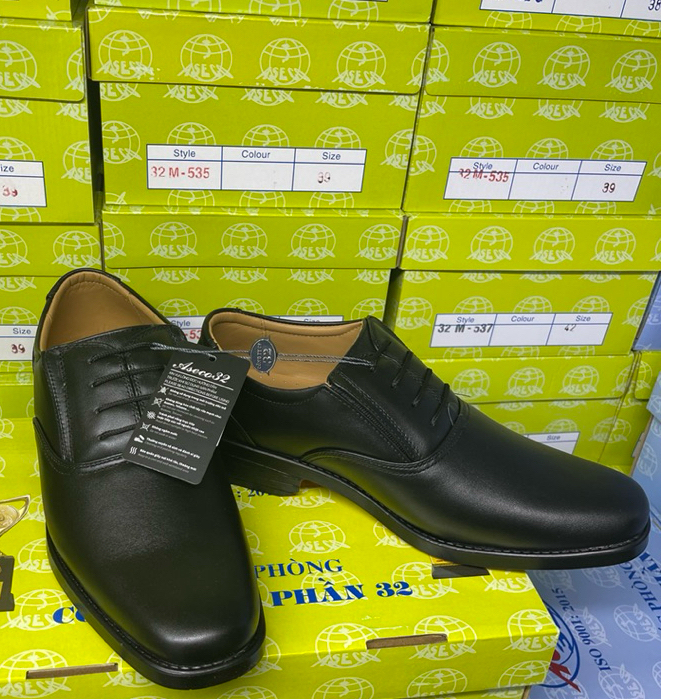 Giày Da Nam Oxford ASECO 535, Da Bò Nappa Cao Cấp, Lót Da Tự Nhiên Êm Mềm, Đế Nhẹ Bền