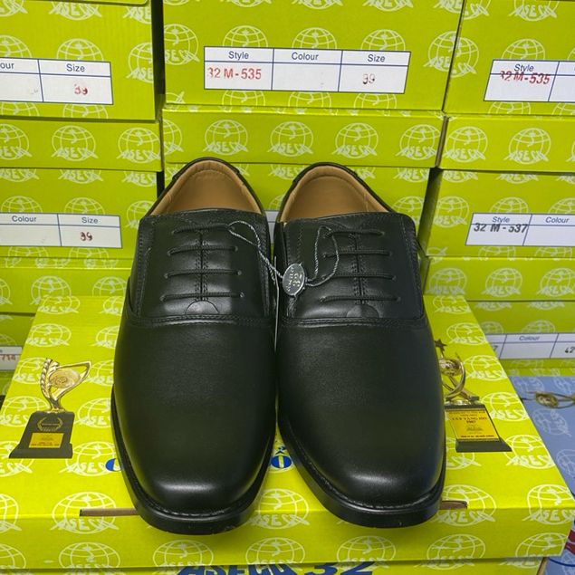 Giày Da Nam Oxford ASECO 535, Da Bò Nappa Cao Cấp, Lót Da Tự Nhiên Êm Mềm, Đế Nhẹ Bền