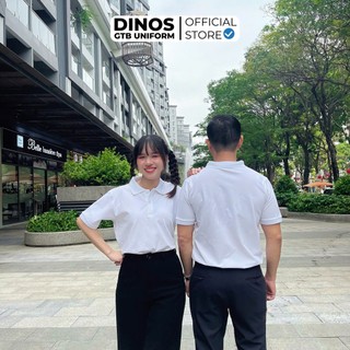 Áo Polo Trắng Trơn DINOS GTB Làm Đồng Phục Công Ty, Team Building, Lớp Nhóm - Hỗ Trợ In