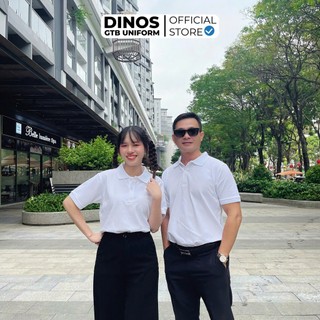 Áo Polo Trắng Trơn DINOS GTB Làm Đồng Phục Công Ty, Team Building, Lớp Nhóm - Hỗ Trợ In