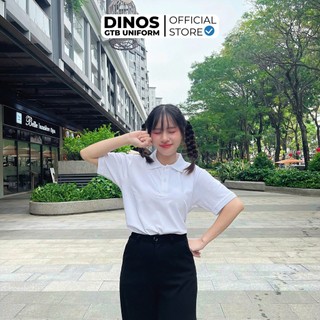 Áo Polo Trắng Trơn DINOS GTB Làm Đồng Phục Công Ty, Team Building, Lớp Nhóm - Hỗ Trợ In