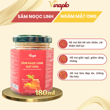 Sâm Ngọc Linh Ngâm Mật Ong 180ml | Sâm Ngọc Linh Quảng Nam | Hỗ Trợ Bồi Bổ Sức Khỏe, Tăng Đề Kháng