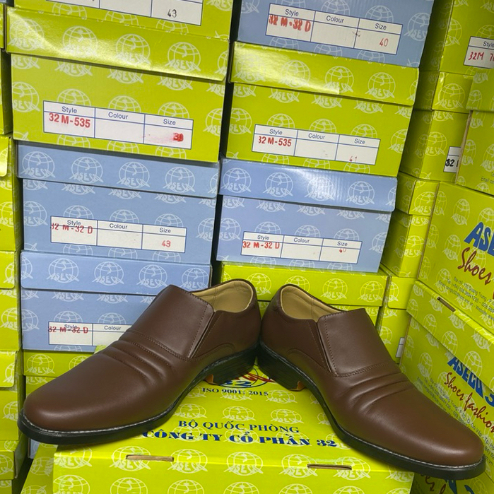 Giày Da Nam Cao Cấp ASECO 714, Da Bò Nappa Mềm Mịn, Đế Polyether Êm Nhẹ, Phong Cách Lịch Lãm