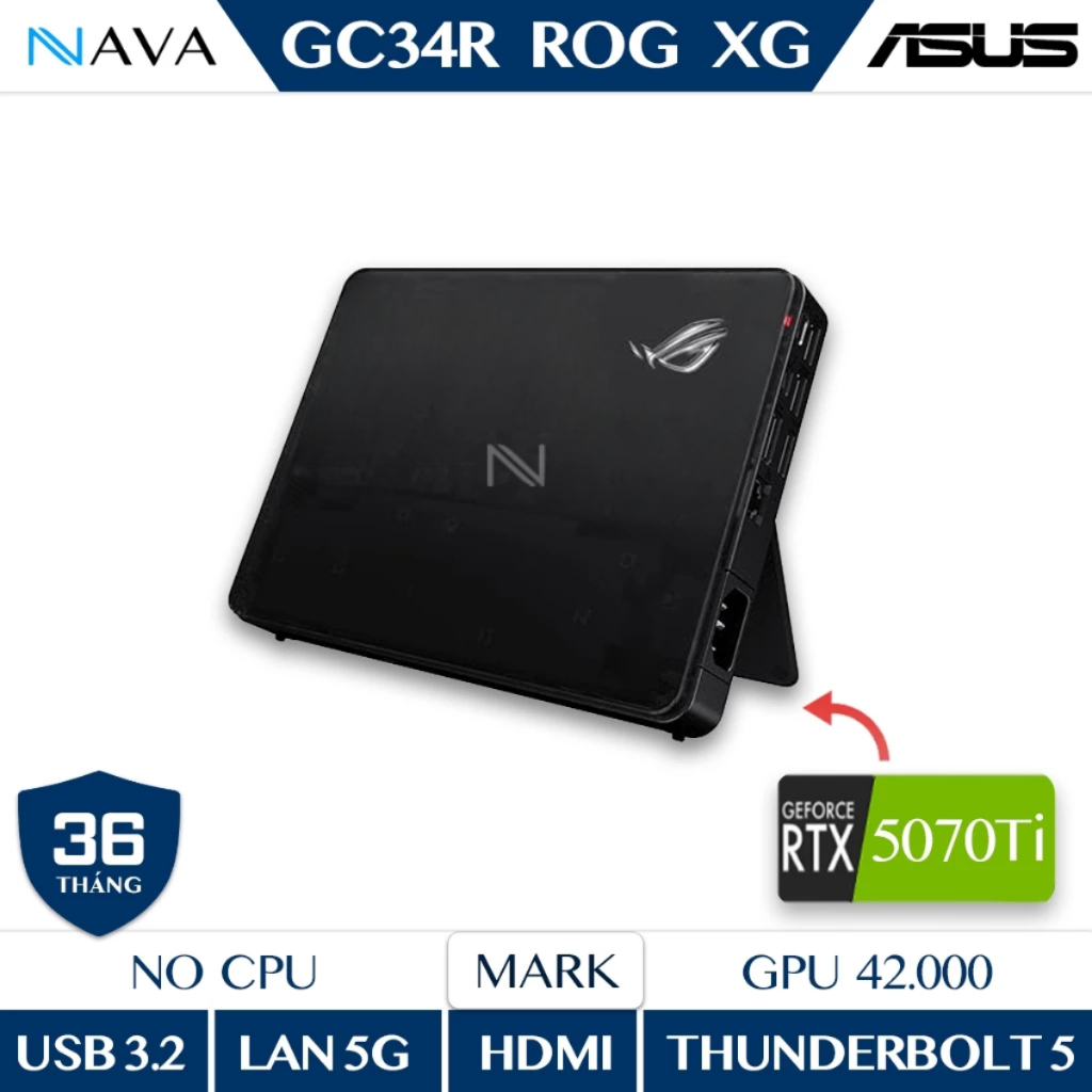 eGPU ASUS GC34R ROG XG Mobile - Đồ họa RTX 5070Ti - Kết nối Thunderbolt ...