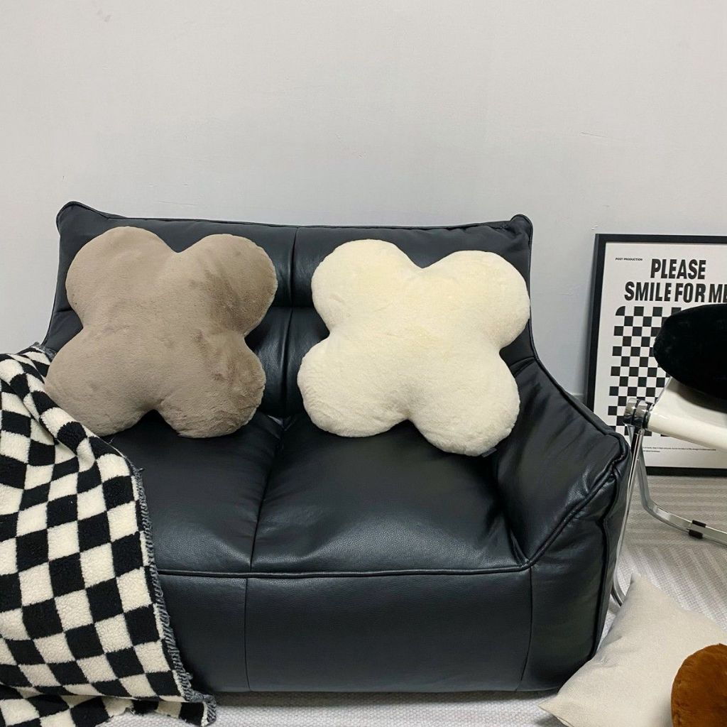 Gối ins Phong Cách Hoa Màu Trơn Phòng Ngủ Nhà Sang Trọng Đệm Văn Phòng Gối Sofa Đệm Nơ Gối
