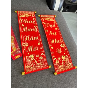 CẶP CÂU ĐỐI NHUNG ĐỎ CÓ HỘP