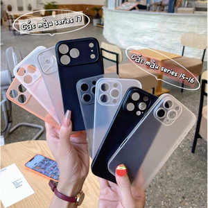 Ốp lụa nhám siêu mỏng chống bám vân chống ố bảo vệ camera dành cho ip 17 16 15 14 13 12 pro promax plus air