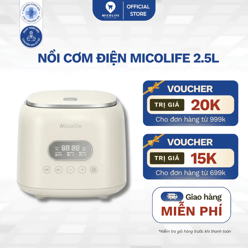 Nồi cơm điện đa năng 2.5L, lòng nồi 1L, bao gồm 2 phiên bản đa dạng, phù hợp 3-4 người ăn - Micolife — ảnh 1