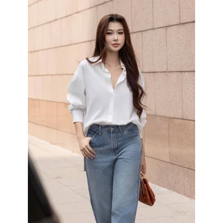 MARC FASHION Áo Sơ Mi Cơ Bản Form Rộng - CBAK102502