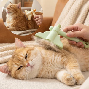 Lược chải lông, chải ve rận bọ chét, gỡ rối cho thú cưng chó mèo có nút bấm tách lông tự động
