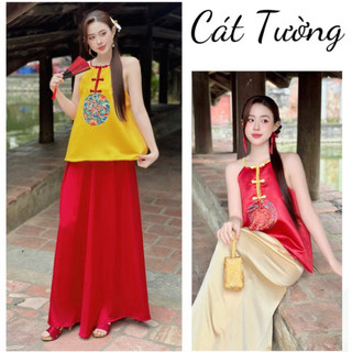 Sét yếm Cát Tường mặc Tết, Trung Thu, yếm chụp sen TKCCt