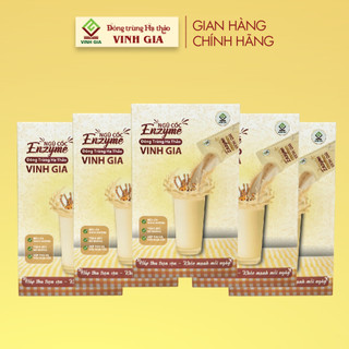 Combo 05 hộp Ngũ cốc Enzyme Đông trùng ha thảo Vinh Gia - bữa ăn Dinh Dưỡng Pha Nóng/Lạnh Tiện Lợi
