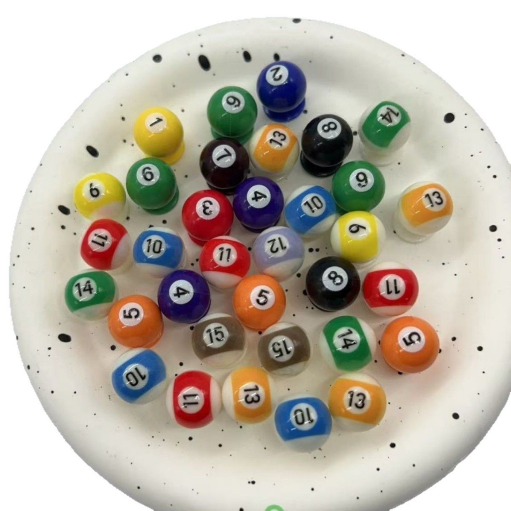 Set 15 charm Bi-a gắn dép cross, Nút gắn sticker billard phụ kiện trang trí bida CROSS TREND
