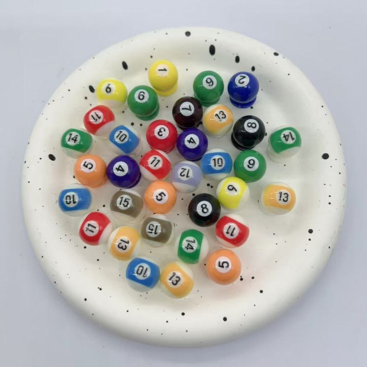 Set 15 charm Bi-a gắn dép cross, Nút gắn sticker billard phụ kiện trang trí bida CROSS TREND