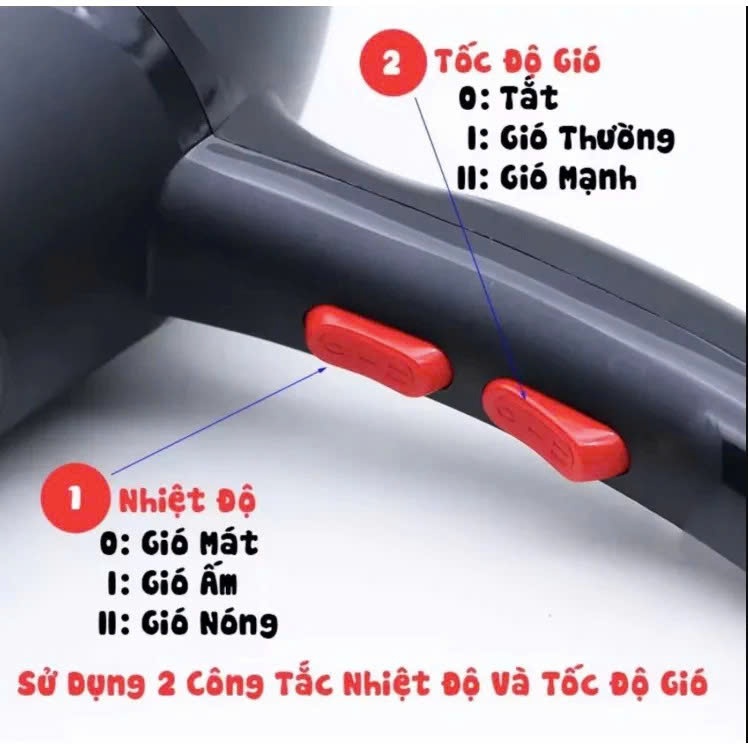 Máy Sấy Tóc 2 Chiều Nóng Lạnh Công Suất Lớn 3500W - Máy Sấy Tóc Tạo Kiểu Chuẩn Salon