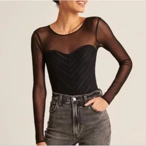 Bộ bodysuit ren mix lưới Abercrombie Fitch xuất xịn bigisze