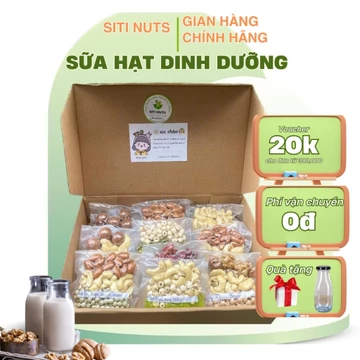 [Set Hạt Không Ngâm- Hạt Sấy Chín] Set Hạt Dinh Dưỡng Hữu Cơ Làm Sữa Hạt, Set Hạt Mix Sẵn 10 Ngày, Không Chất Bảo Quản