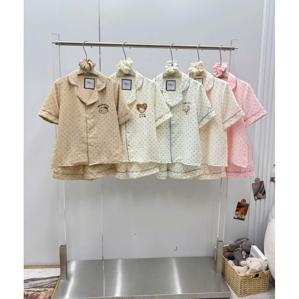 Bộ Đùi Đũi Mềm Hoạ Tiết Bi Xinh ( Có Kèm Cột Tóc )