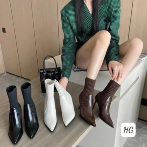 👠👠👠❤️❤️Bốt chun len mũi da