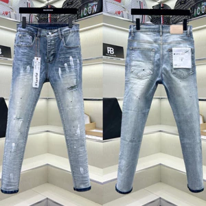 Quần Jean Nam L&.V In Túi Rêu 4 Cúc Xanh Bạc Mài Kiểu Dáng Skinny Boy Phố 4 Cúc- Học Sinh Sinh viên