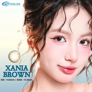 Kính áp tròng y tế Xania Brown chất liệu Silicone hydrogel chống tia UV hạn dùng 6 tháng Eyeblink