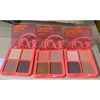 Bảng phấn mắt MINIMELI Ice Hot Long Lasting Matte Trang điểm 4 ô màu 50g