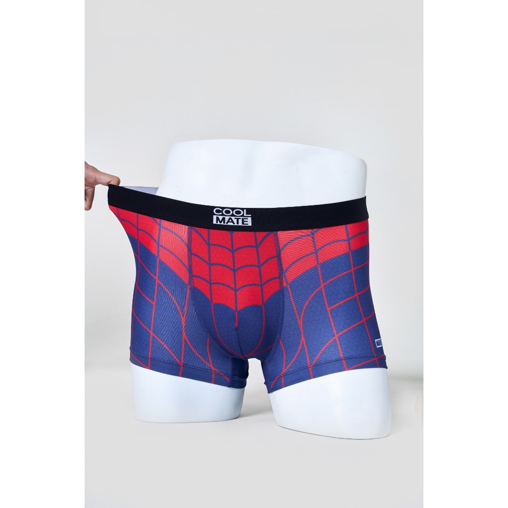 [MUA 4 GIẢM 20%][BST MARVEL]Quần lót nam Trunk Spiderman, Quần sịp người nhện mềm mại, co giãn, thấm hút Coolmate