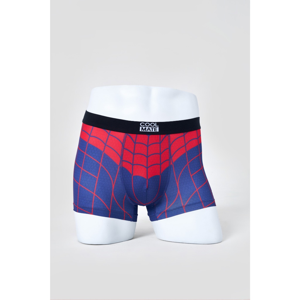 [MUA 4 GIẢM 20%][BST MARVEL]Quần lót nam Trunk Spiderman, Quần sịp người nhện mềm mại, co giãn, thấm hút Coolmate