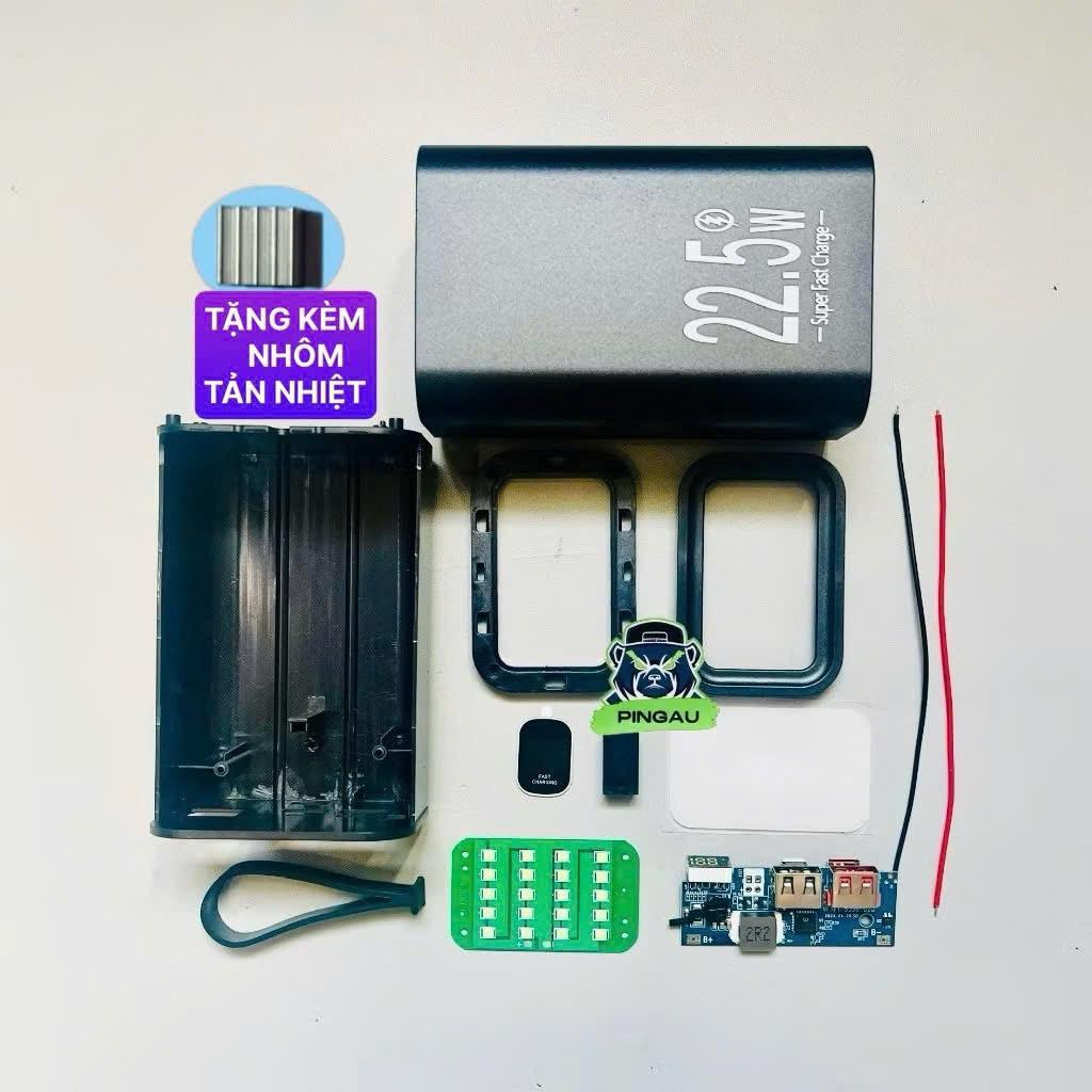 VỎ sạc dự phòng 30000mAh 22.5w pin lithium type C PG-L300 sạc điện