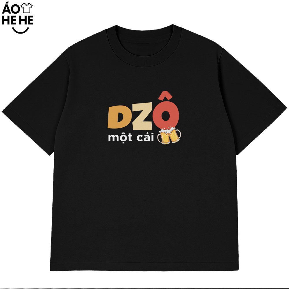 Áo Thun Ăn Nhậu Hài Hước Dô Một Cái Câu Nói Text Dân Nhậu Form Rộng Cotton 230gsm