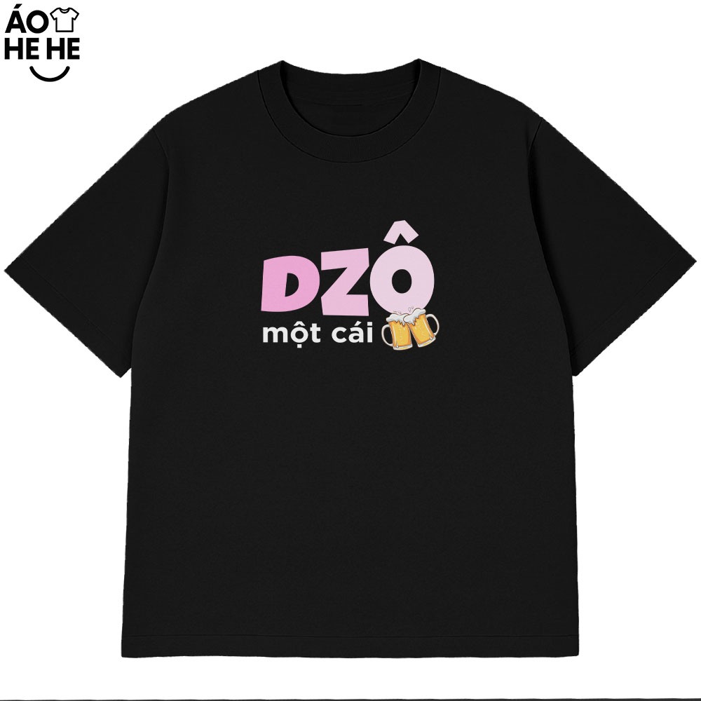 Áo Thun Ăn Nhậu Hài Hước Dô Một Cái Câu Nói Text Dân Nhậu Form Rộng Cotton 230gsm