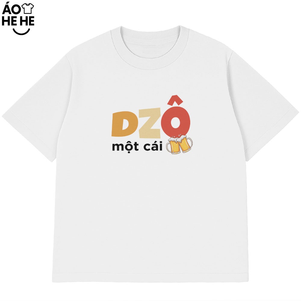Áo Thun Ăn Nhậu Hài Hước Dô Một Cái Câu Nói Text Dân Nhậu Form Rộng Cotton 230gsm