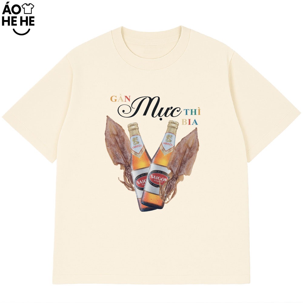 Áo Thun Ăn Nhậu Gần Mực Thì Bia Câu Nói Text Dân Nhậu Form Rộng Cotton 230gsm In Theo Yêu Cầu