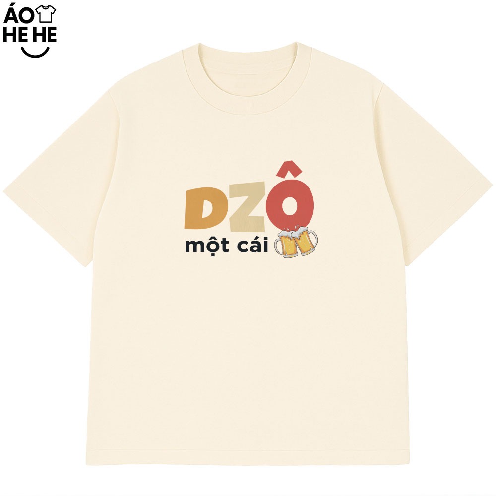 Áo Thun Ăn Nhậu Hài Hước Dô Một Cái Câu Nói Text Dân Nhậu Form Rộng Cotton 230gsm