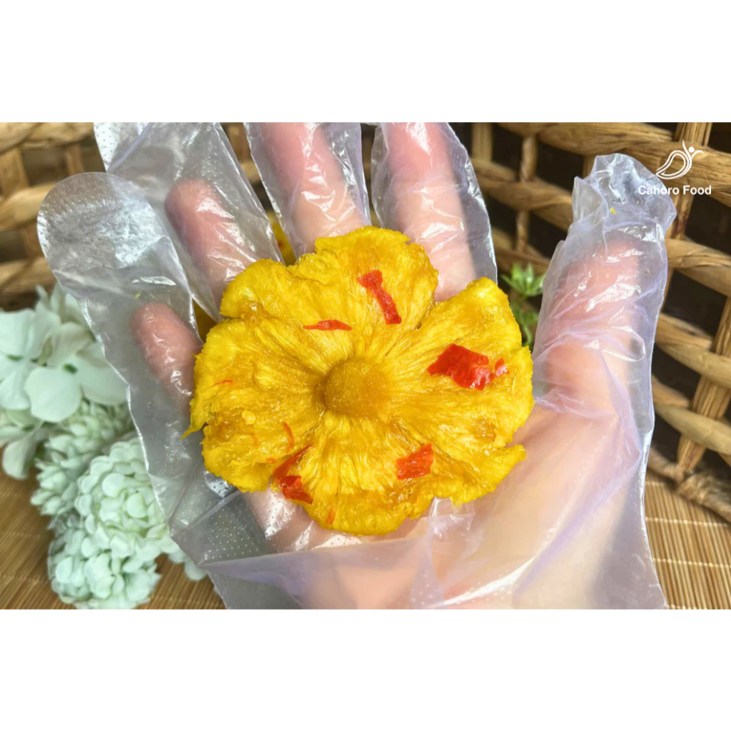 Thơm sấy muối ớt 500g, khóm sấy muối ớt chua cay, ngọt NHẸ - Đặc sản Cahoro Food - Trái cây sấy dẻo.