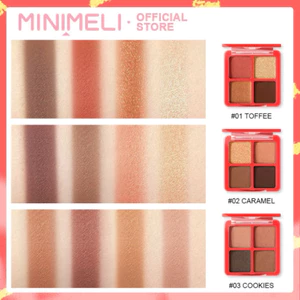 Bảng phấn mắt MINIMELI Ice Hot Long Lasting Matte Trang điểm 4 ô màu 50g