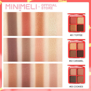 Bảng phấn mắt MINIMELI Ice Hot Long Lasting Matte Trang điểm 4 ô màu 50g