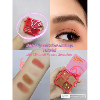 Bảng phấn mắt MINIMELI Ice Hot Long Lasting Matte Trang điểm 4 ô màu 50g